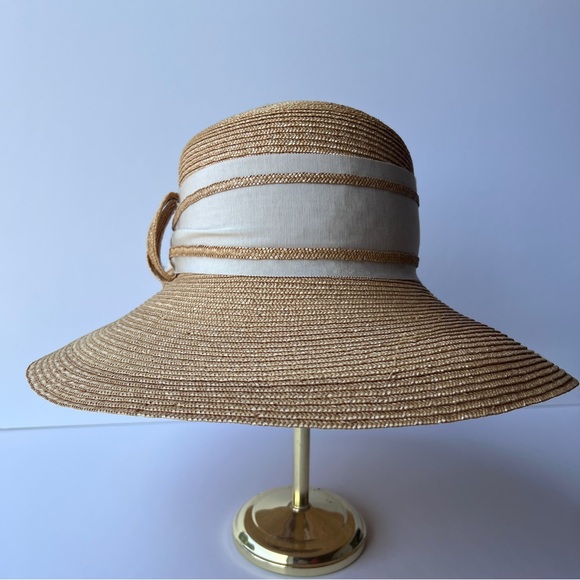 Vintage 1980’s Andrē Wide Brim Straw Hat - Picture 7 of 9